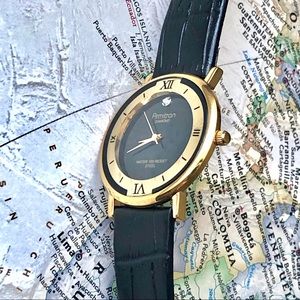 Armitron Diamond Men's Dress Watch Leather Strap